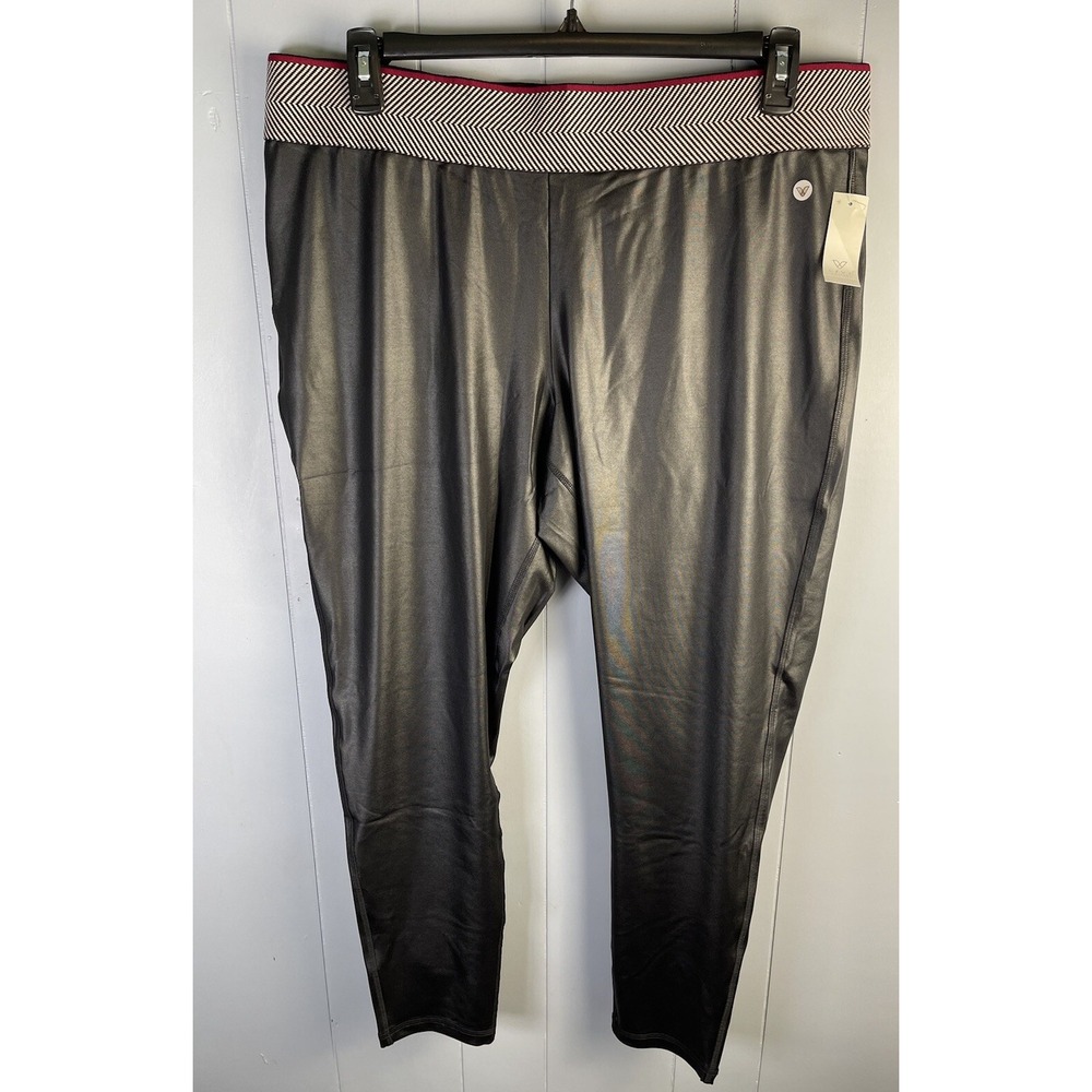 LIVI Active Lane Bryant Plus Black Leggings Shiny Size 22/24